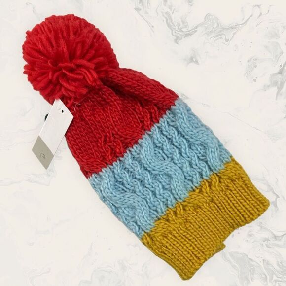 NWT Nordstrom BP. Bundle: Multicolor Knit Beanie, Black Knit Beanie - One Size - Picture 4 of 5